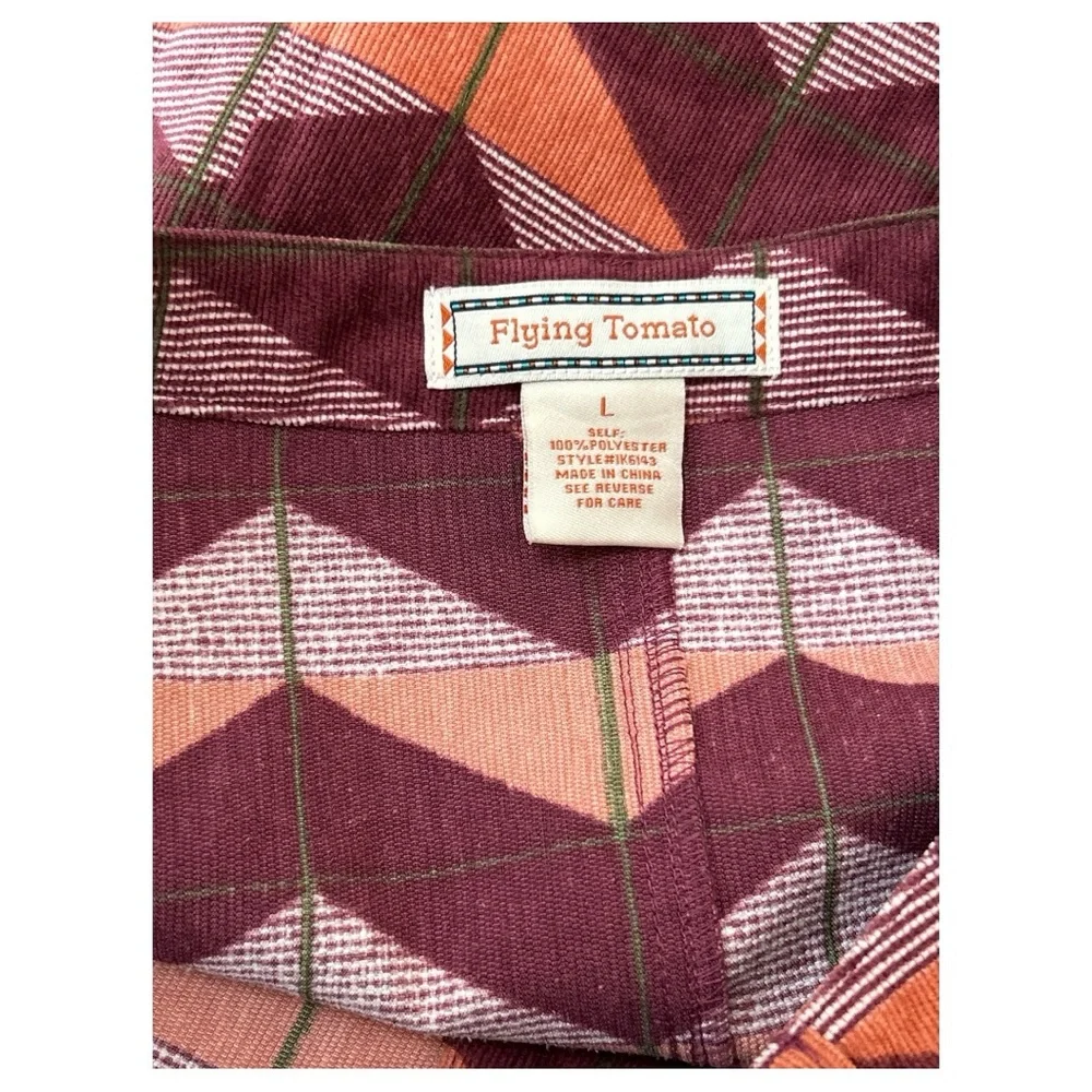 Flying Tomato VINTAGE 90’s Chevron‎ Mini Skirt - Size L
